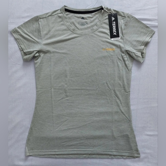 Adidas Terrex T-Shirt Tee Women's Size 16 Grey Aeroready Breathable Recycled - Picture 4 of 16